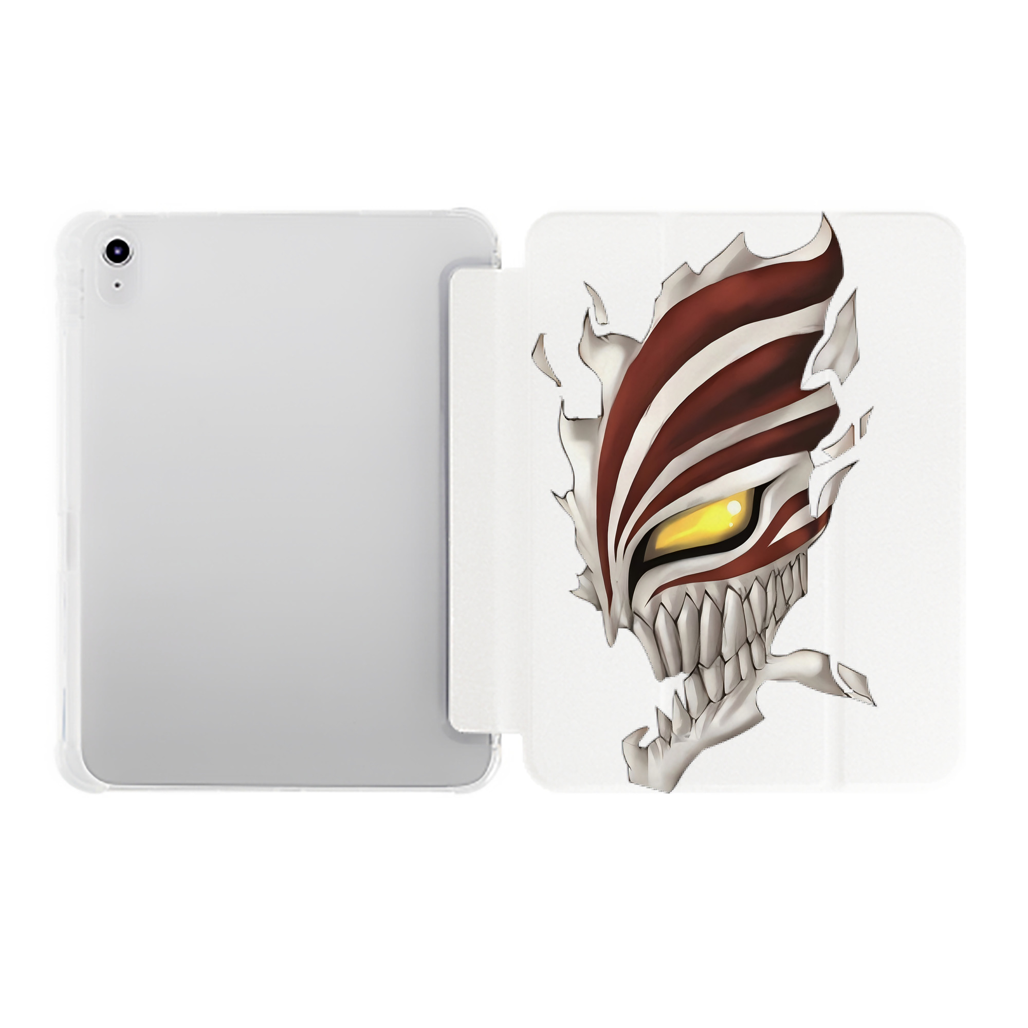 （画像用） ブリーチ 黒崎一護（くろさき いちご）BLEACH Kurosaki Ichigo IPad ケース ペン収納付き 三つ折りスタンド PUレザー×シリコン 対応機種9.5/10.5/10.9インチ
